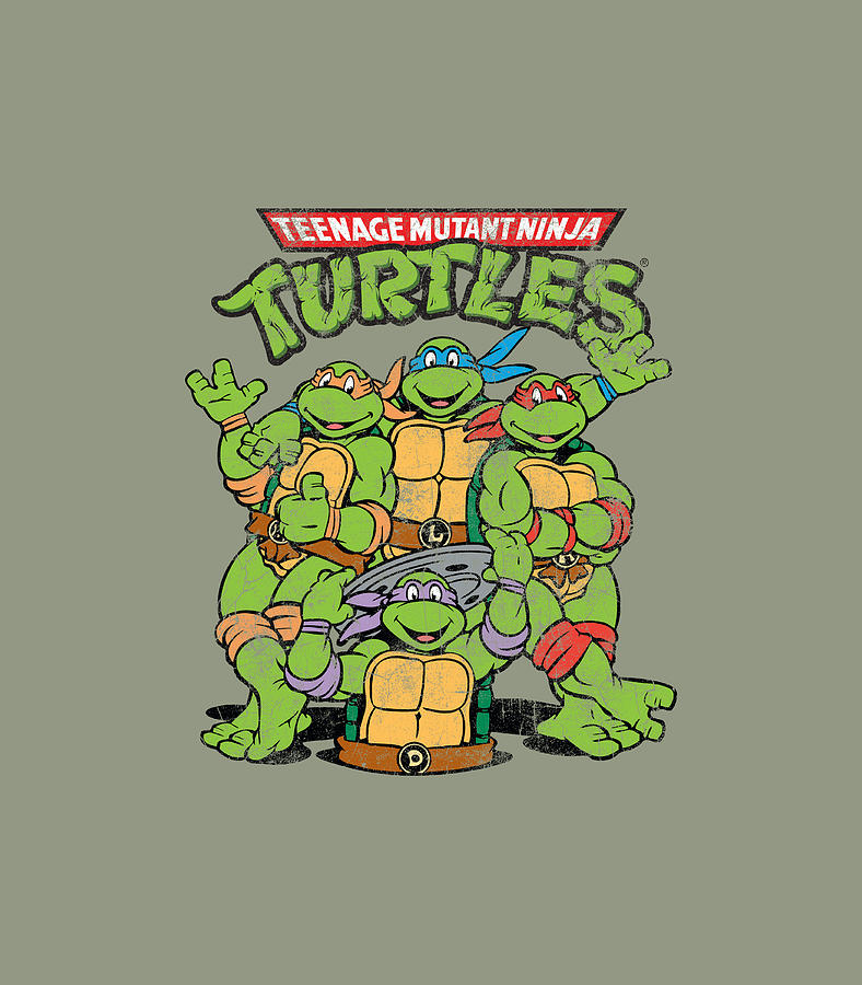 Teenage Mutant Ninja Turtles Classic Retro Logo Digital Art by Coline ...