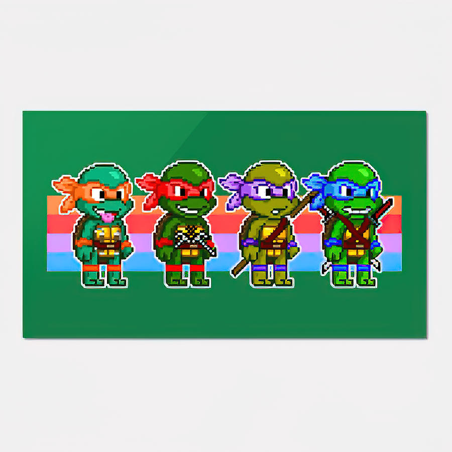 Teenage Mutant Ninja Turtles Pixels Tapestry - Textile by Harrison Gray