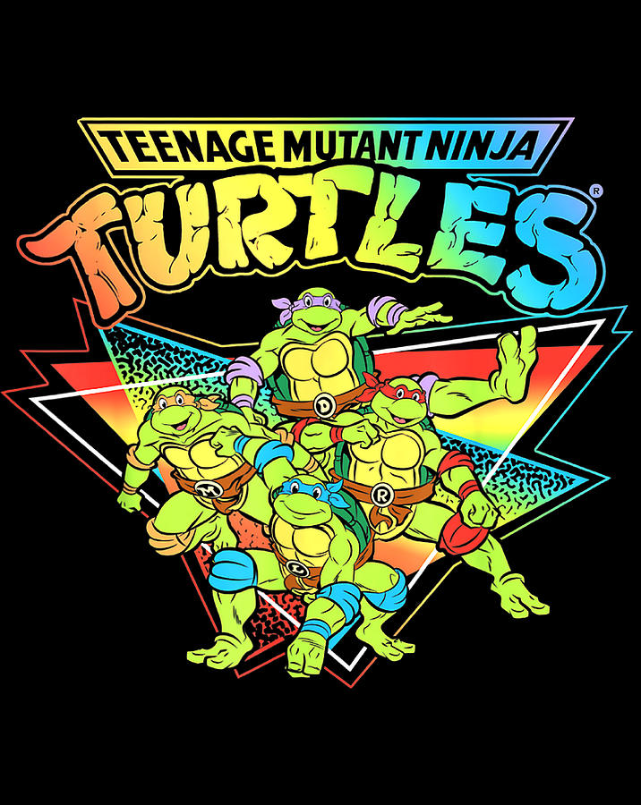 Teenage Mutant Ninja Turtles Pride Rainbow Gradient .png Digital Art by ...