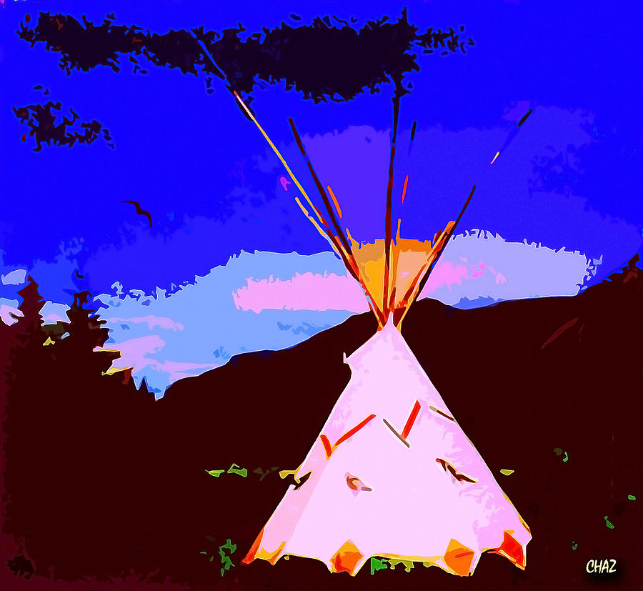 Teepee Painting by CHAZ Daugherty