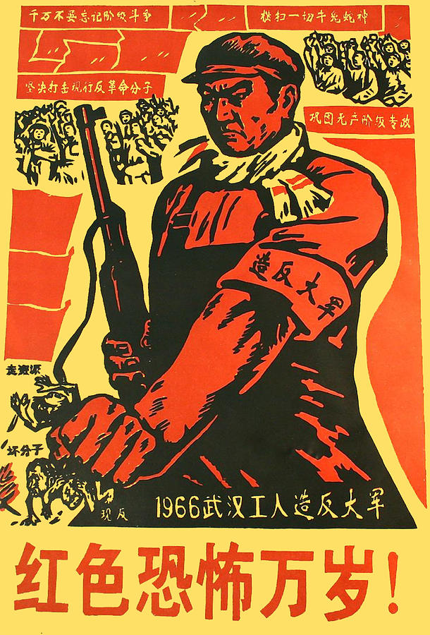 Tees Tee T-Shirt T Shirt Red China Propaganda Communist Communism Painting by Tony Rubino