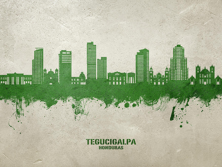 Tegucigalpa Honduras Skyline #23 Digital Art by Michael Tompsett - Fine ...