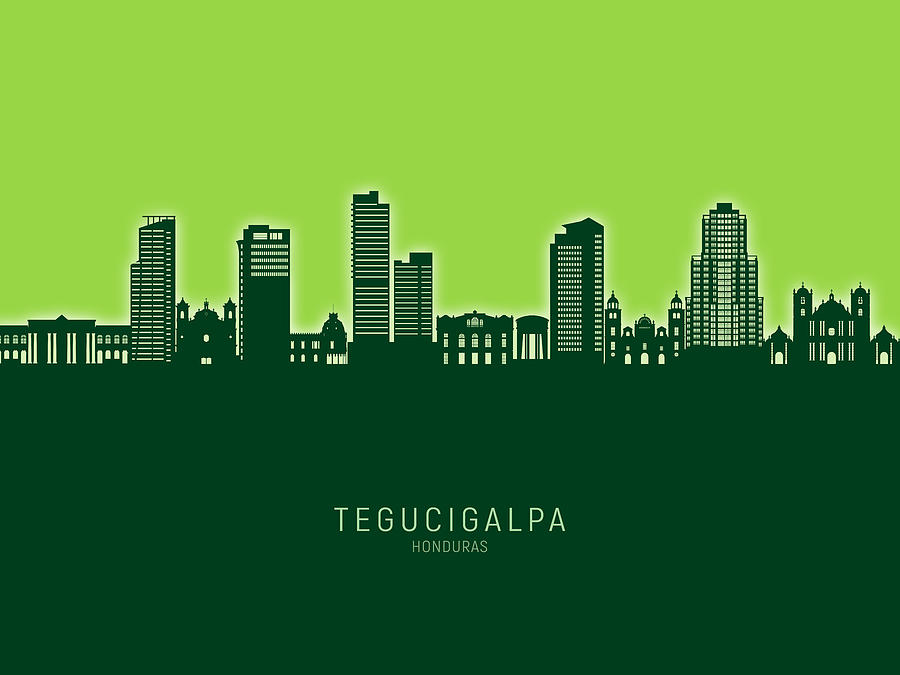 Tegucigalpa Honduras Skyline #28 Digital Art by Michael Tompsett - Pixels