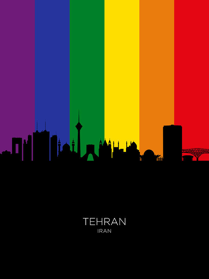 Tehran Iran Skyline #05 Digital Art by Michael Tompsett