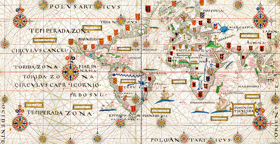 Teixeira Map 1573 Photograph by Weston Westmoreland