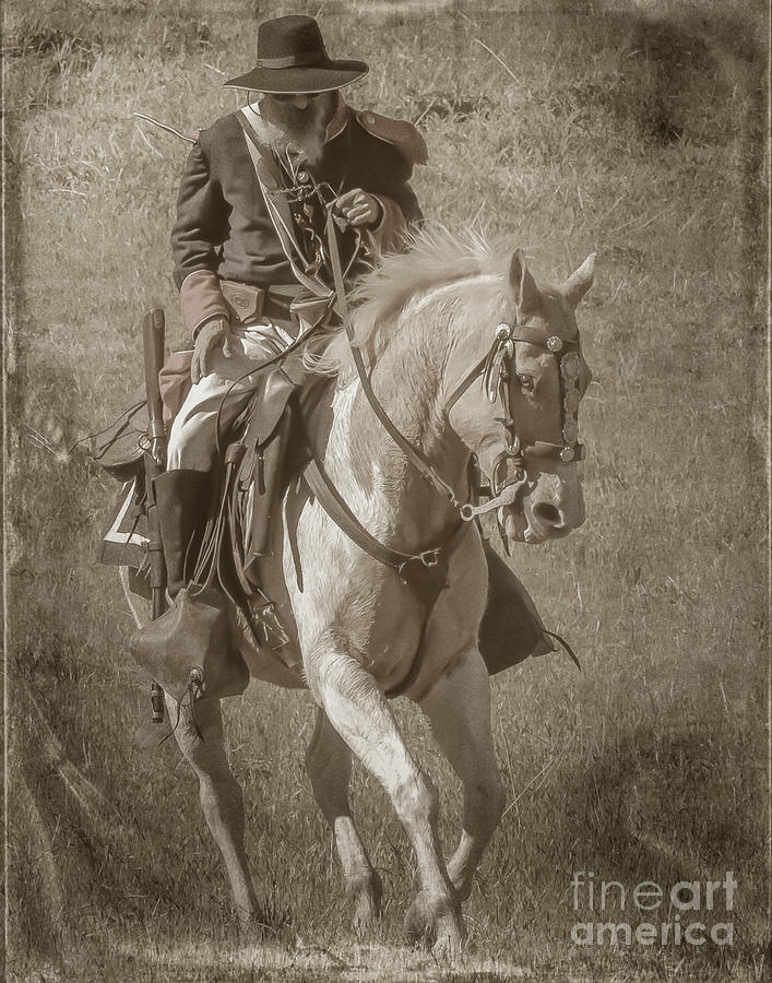 Goliad Mixed Media - Mexican Cavalry Reenactor by Kim Henderson