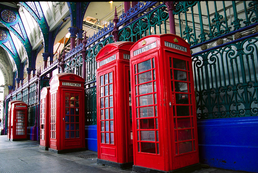 Telephone Boxes Photograph by Claude Taylor