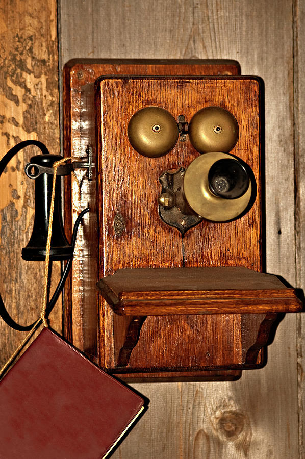 Vintage Photograph - Telephone Old Fashioned by Carolyn Marshall