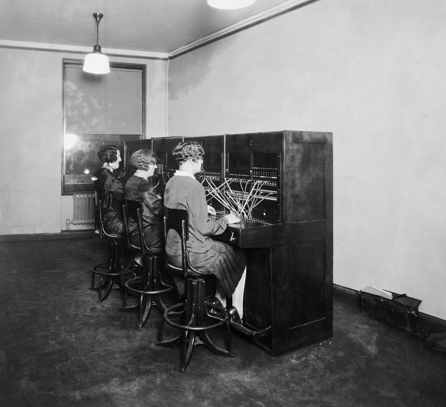 Telephone Operators - New York Stock Exchange - 1928 Photograph by War Is Hell Store