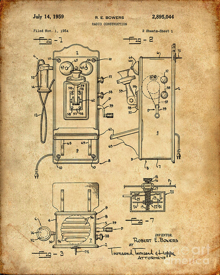 Telephone Patent Print Digital Art by Visual Design - Fine Art America