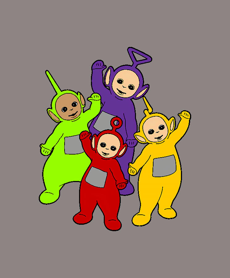 Teletubbies masks and shirts Baby yellow Painting by Joseph Adrian ...