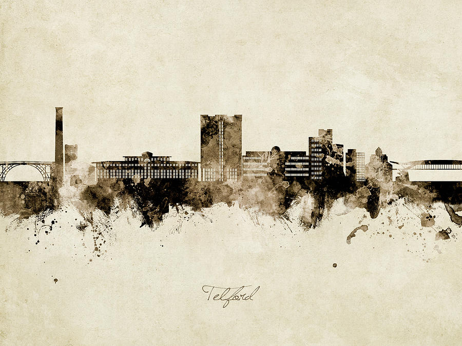 Telford England Skyline #01 Digital Art by Michael Tompsett