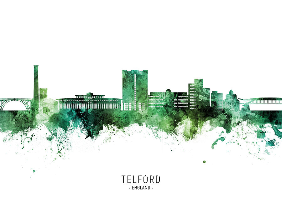 Telford England Skyline #02 Digital Art by Michael Tompsett