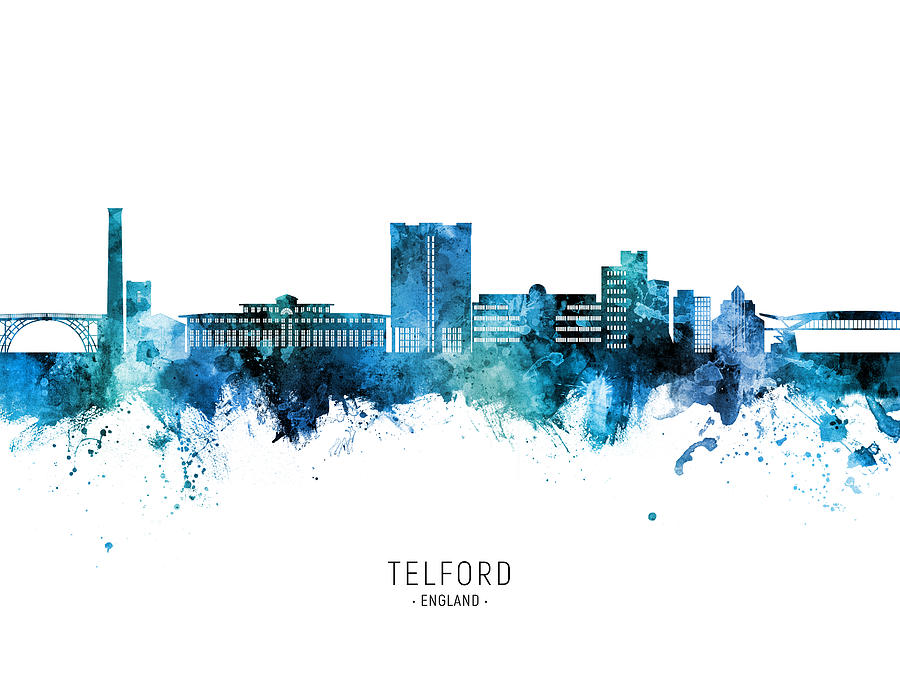 Telford England Skyline #04 Digital Art by Michael Tompsett