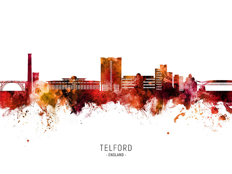 Telford England Skyline #05 Digital Art by Michael Tompsett