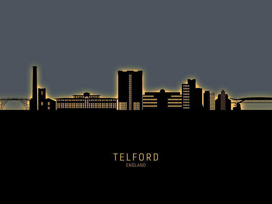 Telford England Skyline #08 Digital Art by Michael Tompsett