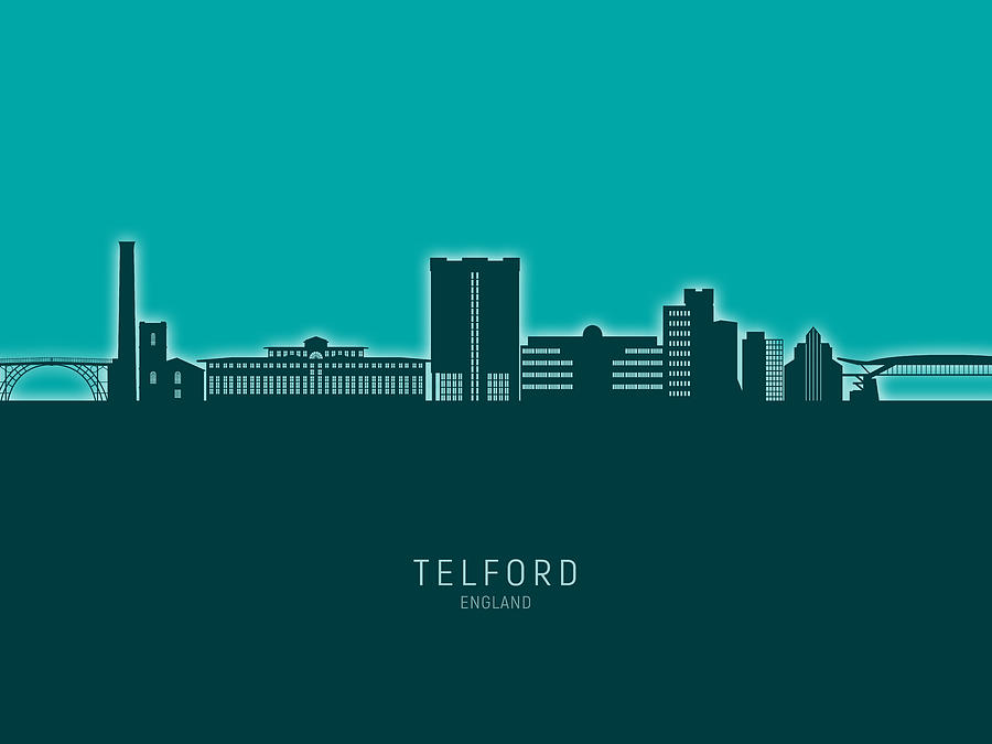 Telford England Skyline #10 Digital Art by Michael Tompsett