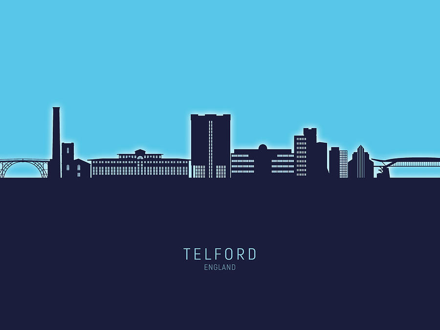 Telford England Skyline #11 Digital Art by Michael Tompsett