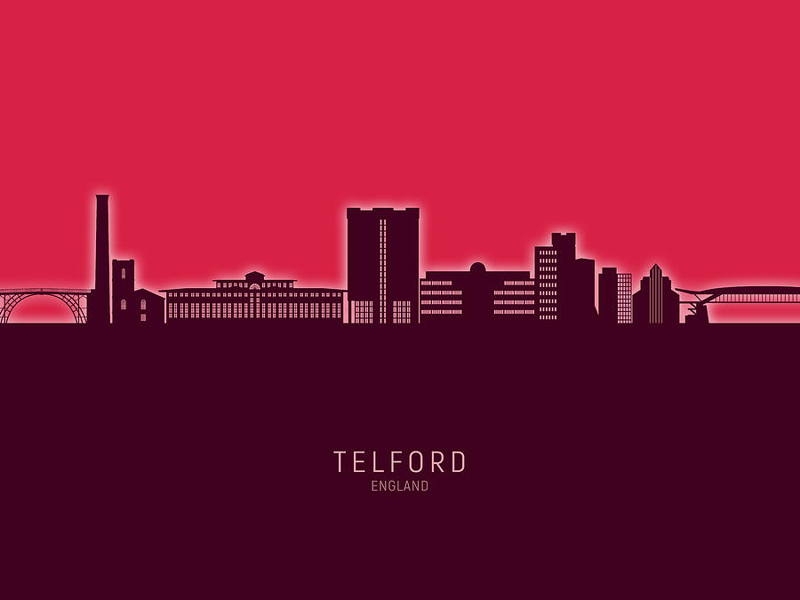 Telford England Skyline #14 Digital Art by Michael Tompsett