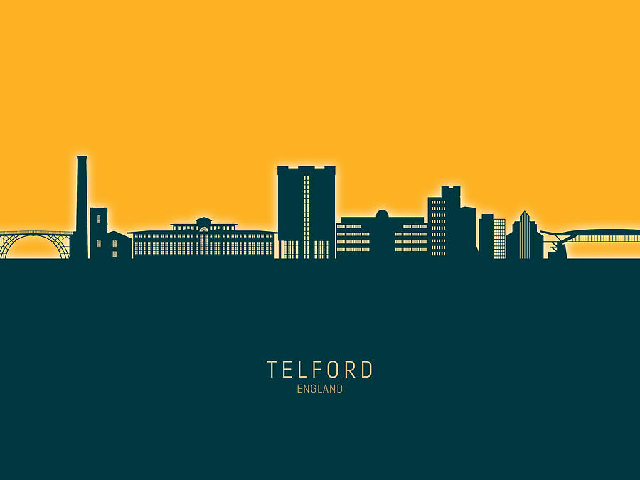 Telford England Skyline #15 Digital Art by Michael Tompsett