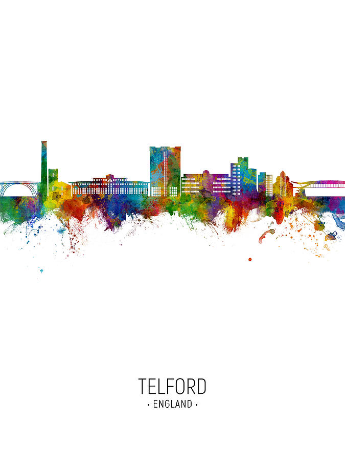 Telford England Skyline #17 Digital Art by Michael Tompsett