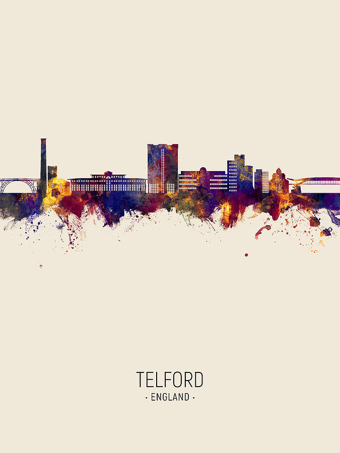 Telford England Skyline #18 Digital Art by Michael Tompsett