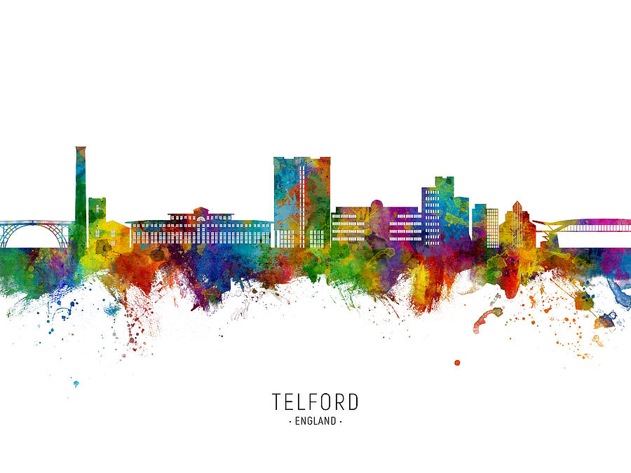 Telford England Skyline #95 Digital Art by Michael Tompsett