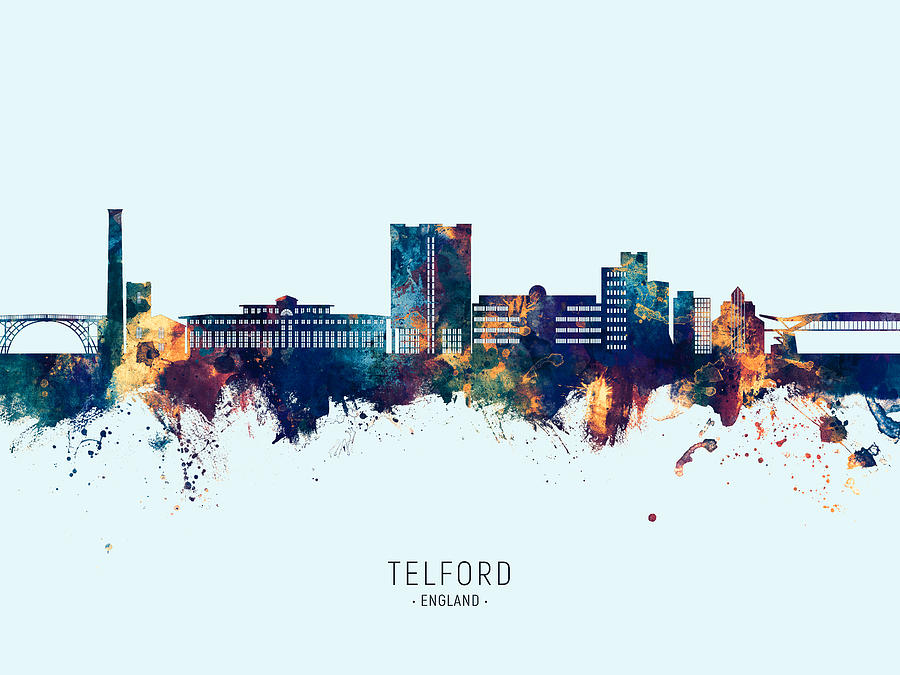 Telford England Skyline #98 Digital Art by Michael Tompsett