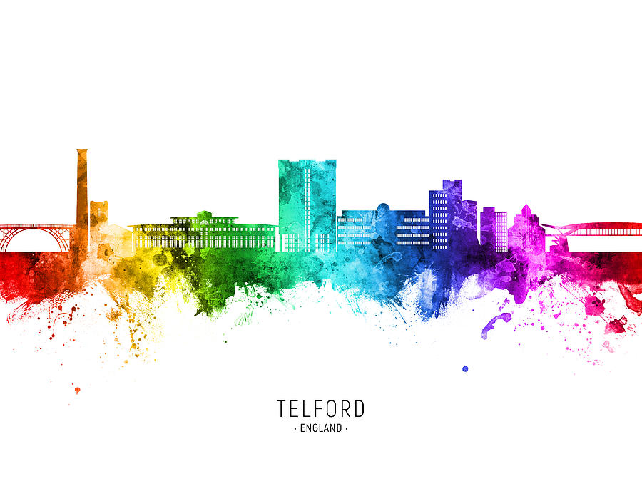 Telford England Skyline #99 Digital Art by Michael Tompsett