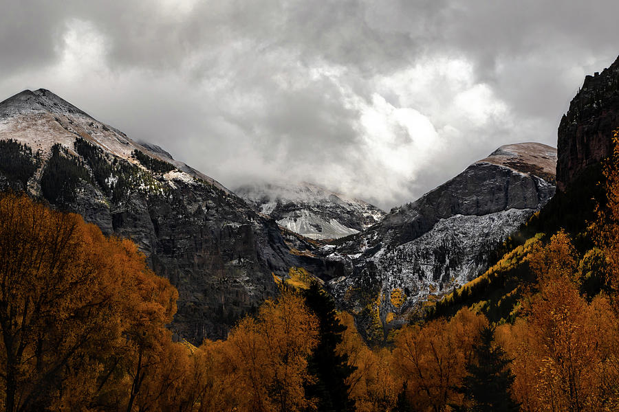 Telluride in Autumn Snow Photograph by Norma Brandsberg