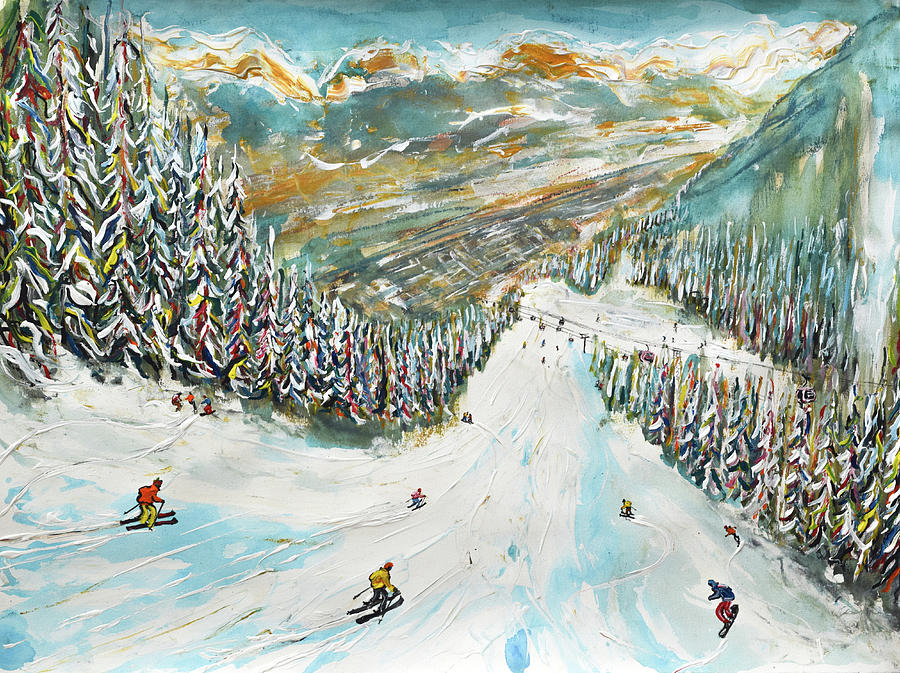 Telluride Town Painting by Pete Caswell