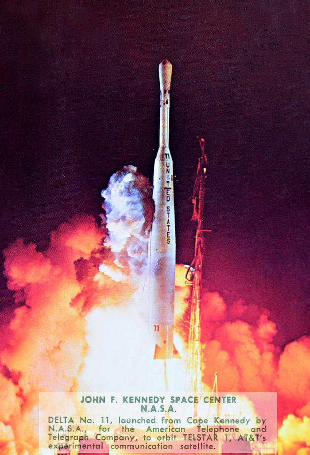 Telstar One On A Delta Rocket 1960s. Photograph