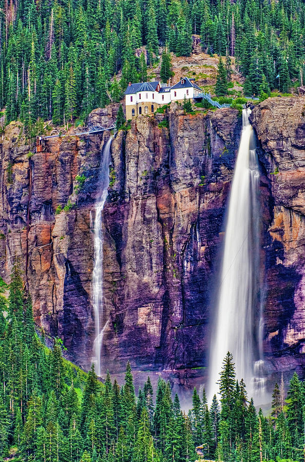 Teluride, Colorado. Teluride Waterfall, at the end of the road.  Photograph by Tommy Farnsworth