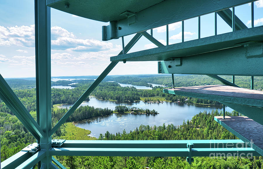 Temagami Lakes and Forest From Tower Photograph by Charline Xia