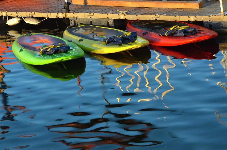 Tempe Town Lake Kayaks Photograph by Dave Dilli