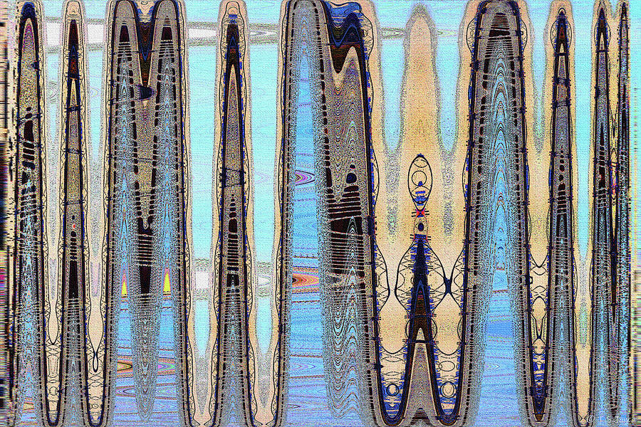Tempe Town Lake To Phoenix Abstract Digital Art by Tom Janca