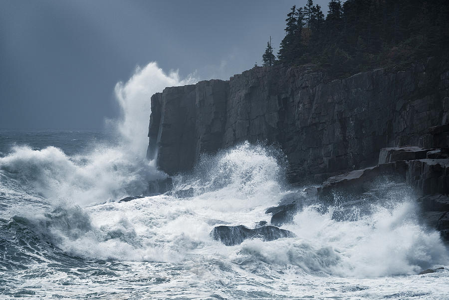 Acadia National Park Photograph - Tempest - Otter Cliffs by Jeff Bazinet