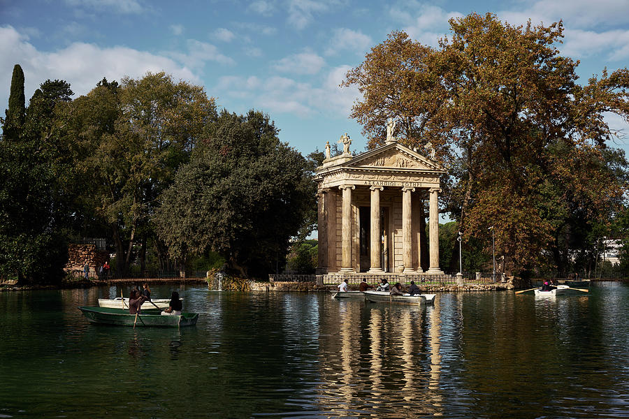 Tempio di Esculapio, Villa Borghese city park in Rome, Italy Photograph ...