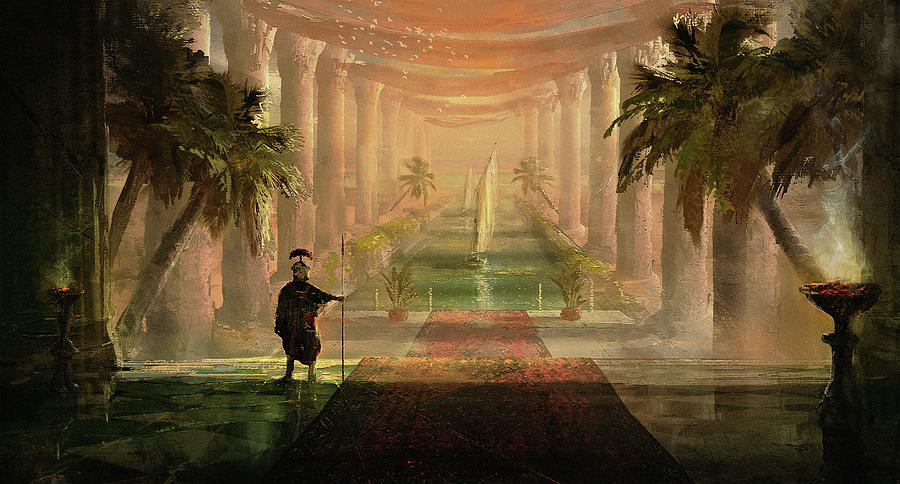 Temple Arrival Painting by Joseph Feely