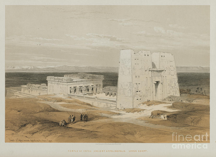 Temple At Edfou, Ancient Apollinopolis, Upper Egypt R1 Drawing