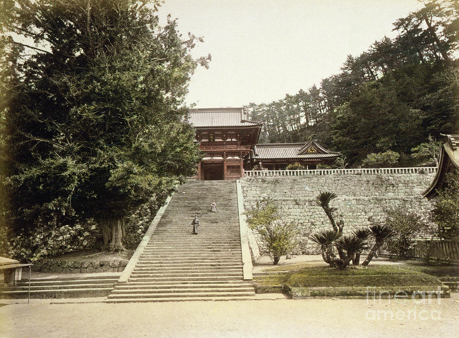 TEMPLE AT KAMAKURA, c1890 Photograph by Granger