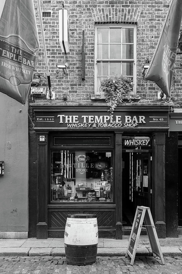 Temple Bar Dublin Black and White Photograph by Georgia Fowler