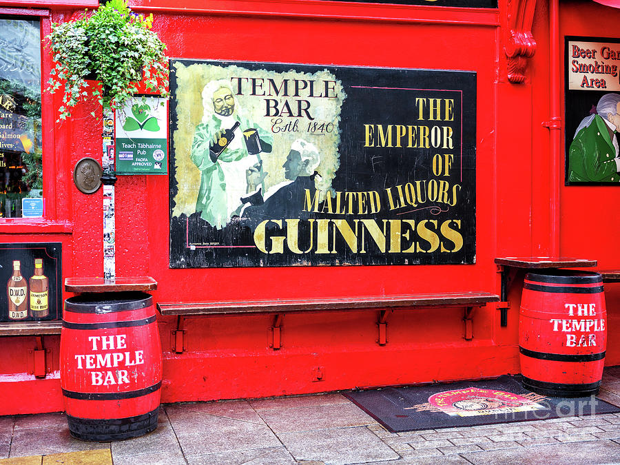 Temple Bar Red in Dublin Photograph by John Rizzuto