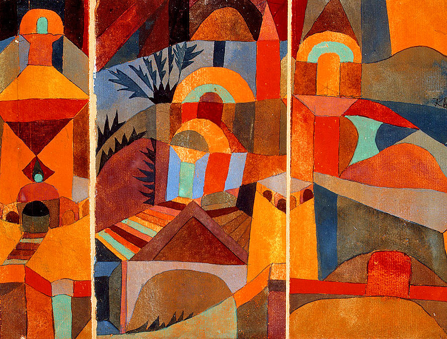 Paul Klee Painting - Temple Gardens by Long Shot