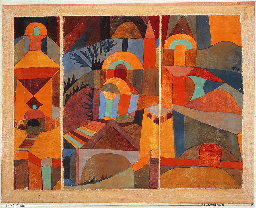 Paul Klee Painting - Temple Gardens by Paul Klee
