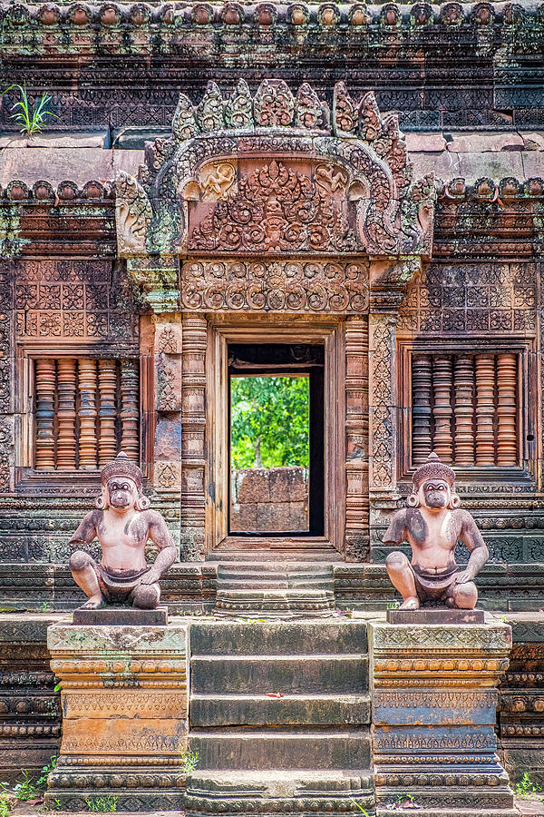 Banteay Srei Photograph - Temple Guards by Marla Brown
