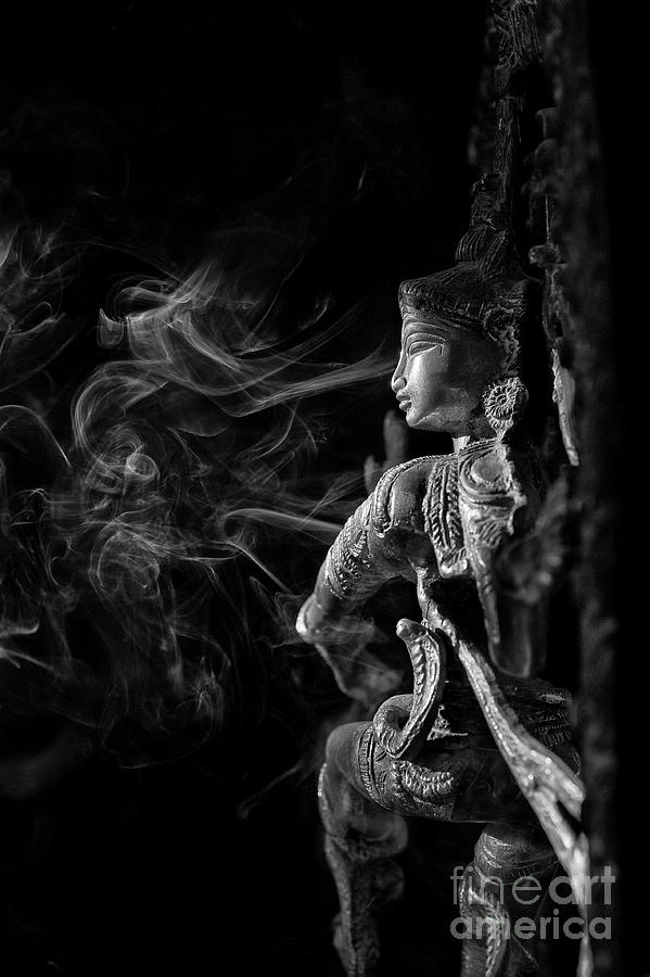 Black And White Photograph - Temple Nataraja Monochrome by Tim Gainey