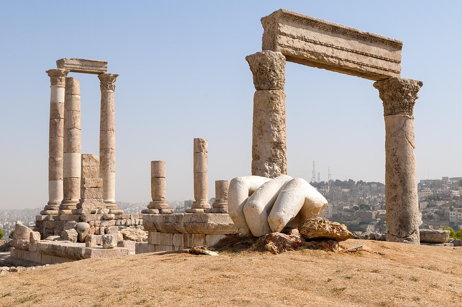 Temple of Hercules at Amman Citadel in Jordan Photograph by Joel Carillet