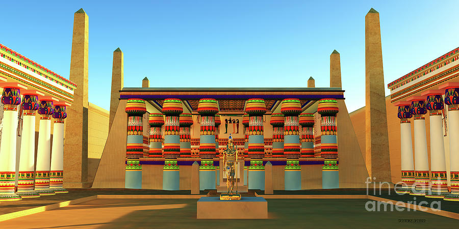 Temple Of Horus Interior Digital Art