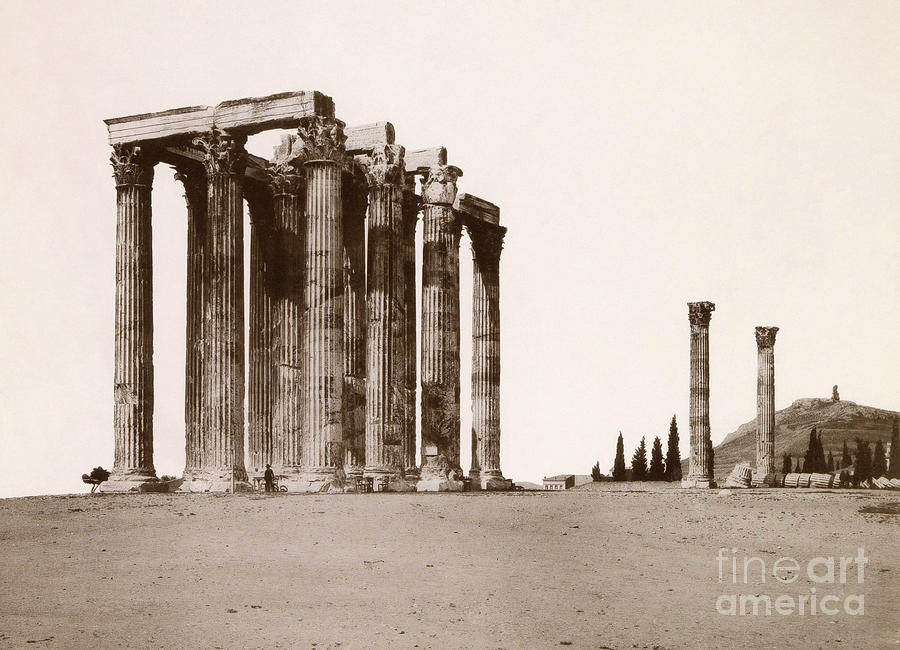 Temple of Olympian Zeus, c1885 Photograph by Rhomaides Freres